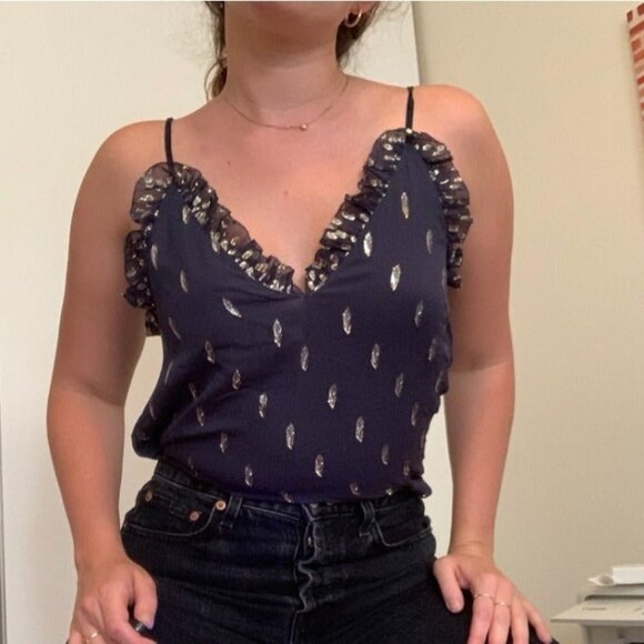 Rebecca Taylor Navy Blue Tank | Sz S - Picture 1 of 4